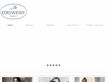Tablet Screenshot of edelweissbasics.com